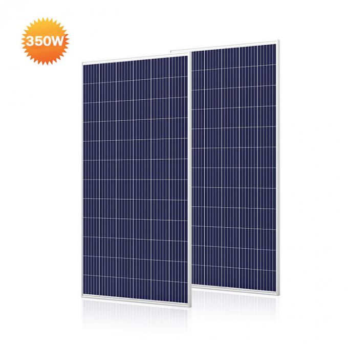 Duże, 350-watowe, polikrystaliczne panele słoneczne PV 0